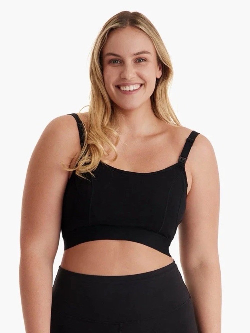 Momcozy The Original Basic Nursing Pumping Bra Size 2XL Soft Wireless Black